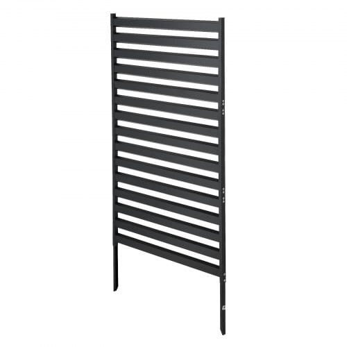 Metal Privacy Screen, 38" W x 60" H Freestanding Modern Privacy Fence, Garden Divider Panel with Extended Ground Stakes & Panel Height Adjustable, Freestanding Outdoor Divider for Garden, Indoor