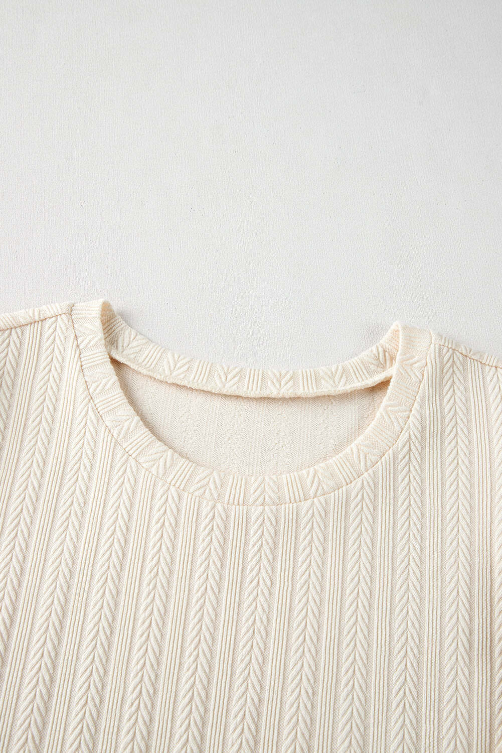 Apricot Polka Dot Mesh Puff Sleeve Textured Blouse