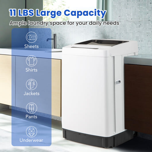 Full-Automatic Washing Machine Washer and Spin Combo-White - Color: White