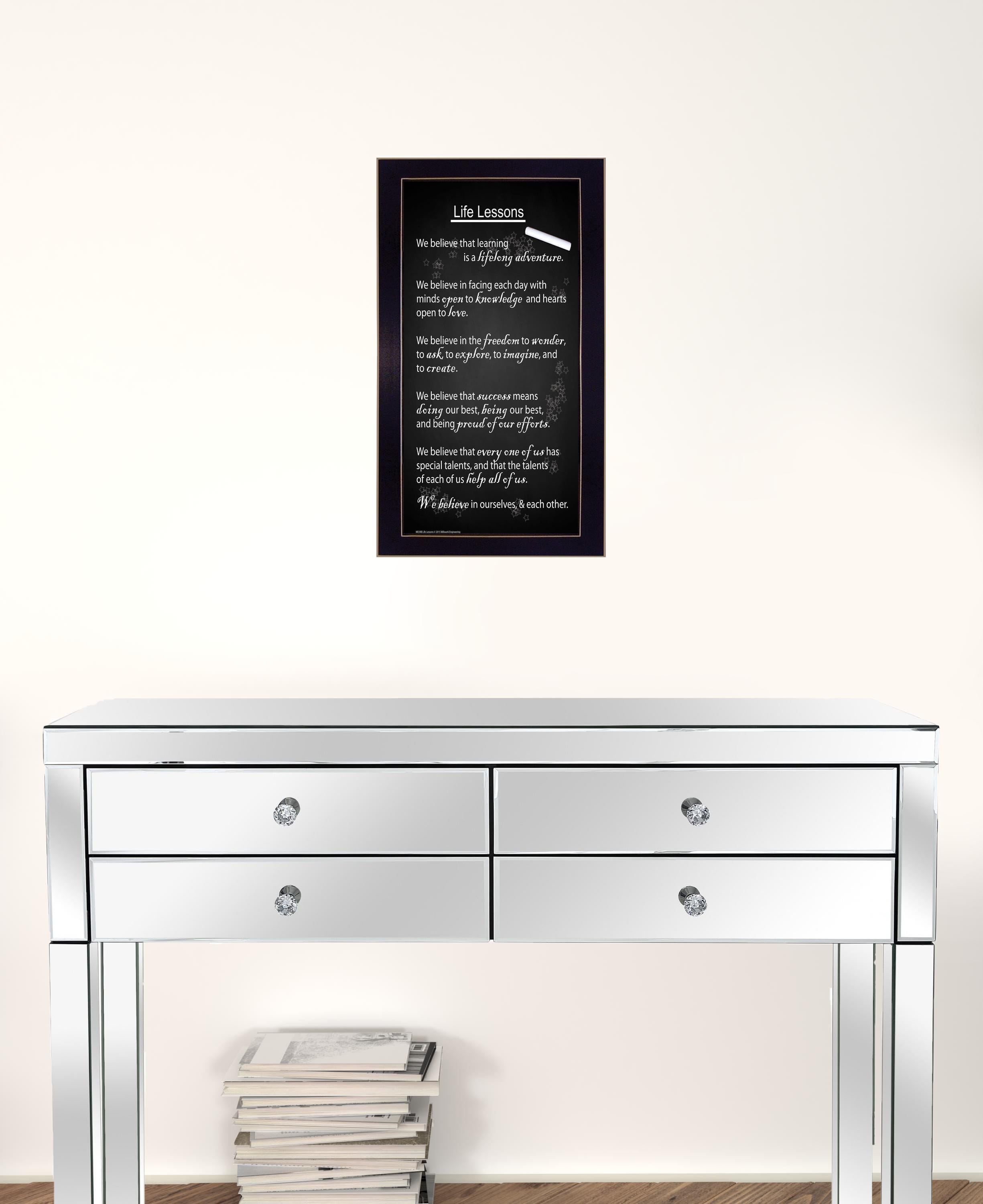 Life Lessons 5 Black Framed Print Wall Art