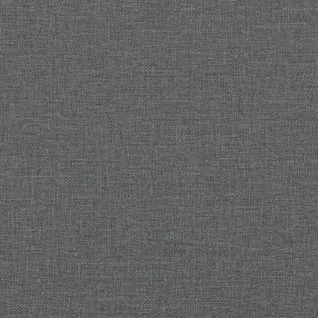 Bed Frame "Dover" Dark Gray 59.8"x79.9" Fabric