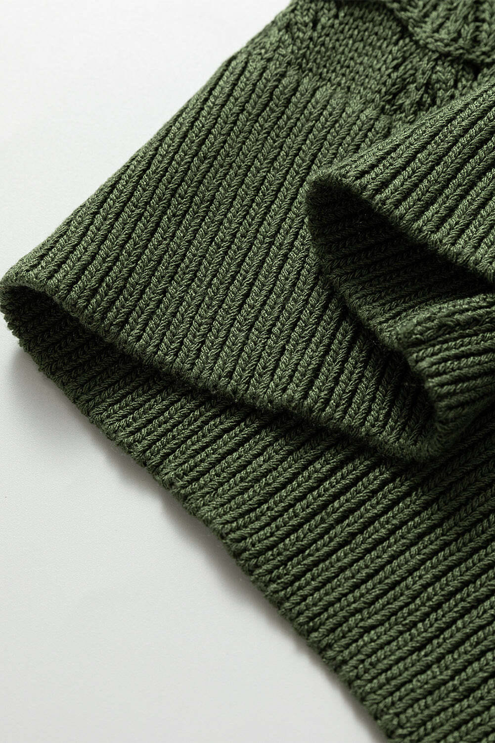 Green Lightweight Buttoned Front Crochet Cardigan