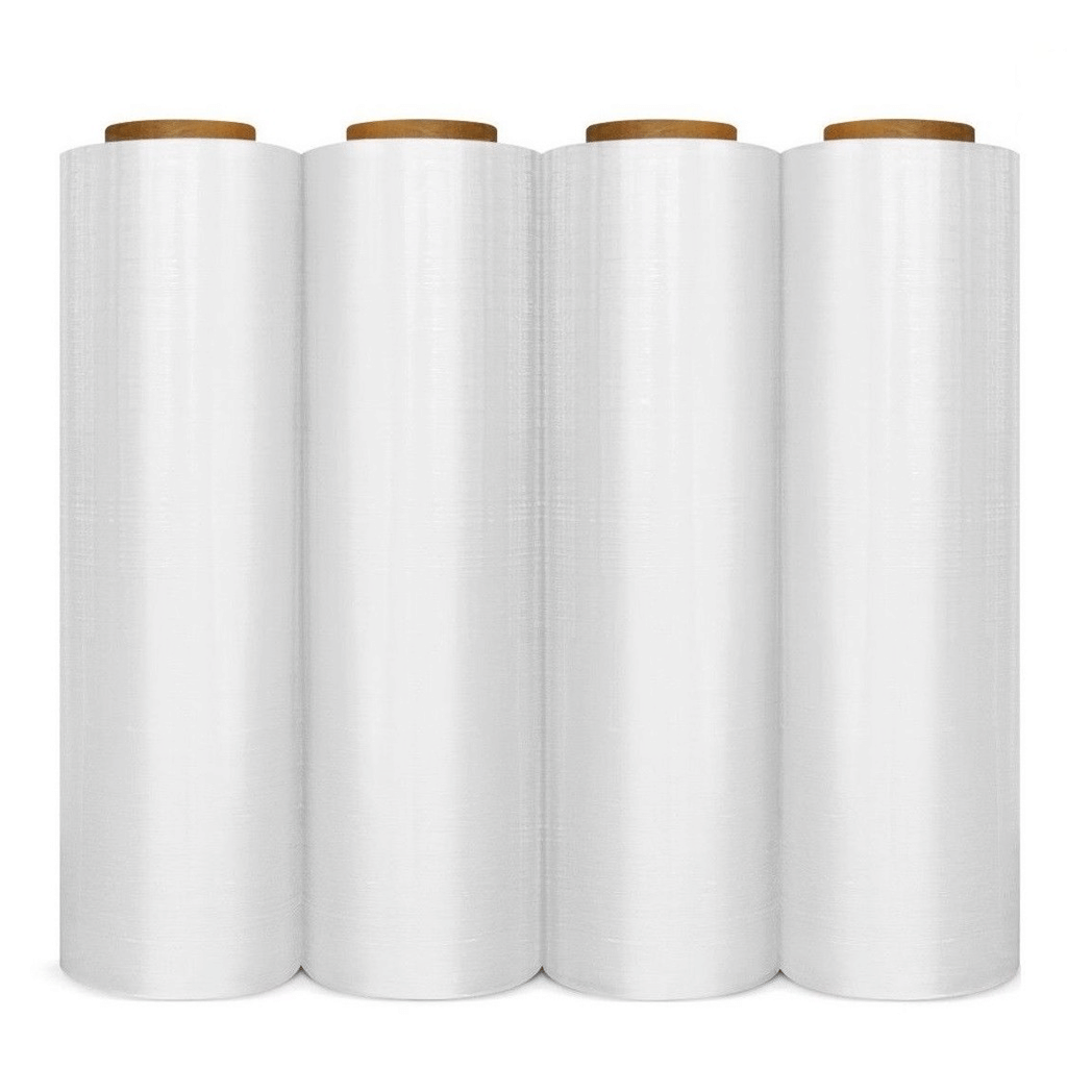 18" x 1000' 80 Gauge 4 Rolls Pallet Wrap Stretch Film Hand Shrink Wrap 1000FT