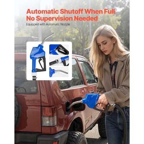 12V DEF Transfer Pump Kit, 7 GPM, Diaphragm Irrigation Self Priming Electric Water Pump, with 48 Gallon Tank, Automatic Nozzle, 9.84 ft Hose, 26.25 ft Lift, for Diesel Exhaust Fluid Urea Liquid