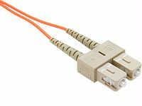 5 meter lc-lc om2 1gig fiber optic cable, orange, ofnr, 50/125 fiber, multimode