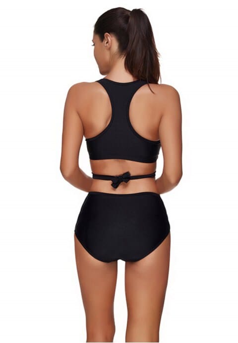 Sexy Hollow Solid Color Swimsuit