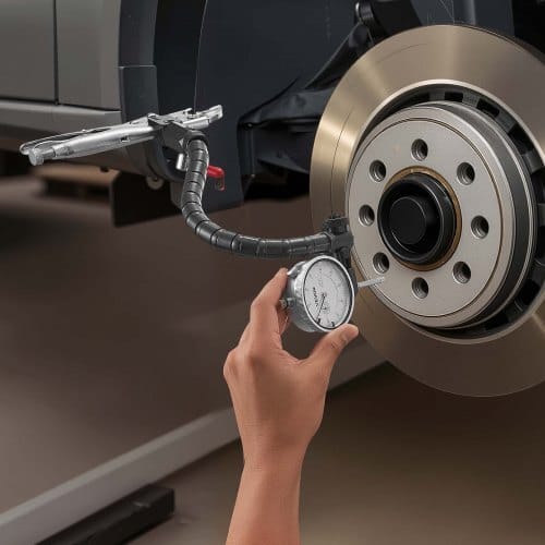 Dial Test Indicator with 360-Degree Flexible Arm and 360-Degree Locking Pliers, 0.001 inch Accuracy, 0-1 inch Range, Professional for Machine Set-Up, Narrow Area Measurement, Storage Case