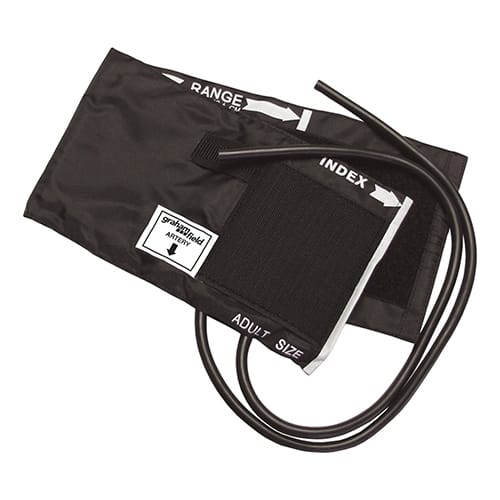 Nylon Inflation Cuff & Bladder 2-Tube  Black  Adult