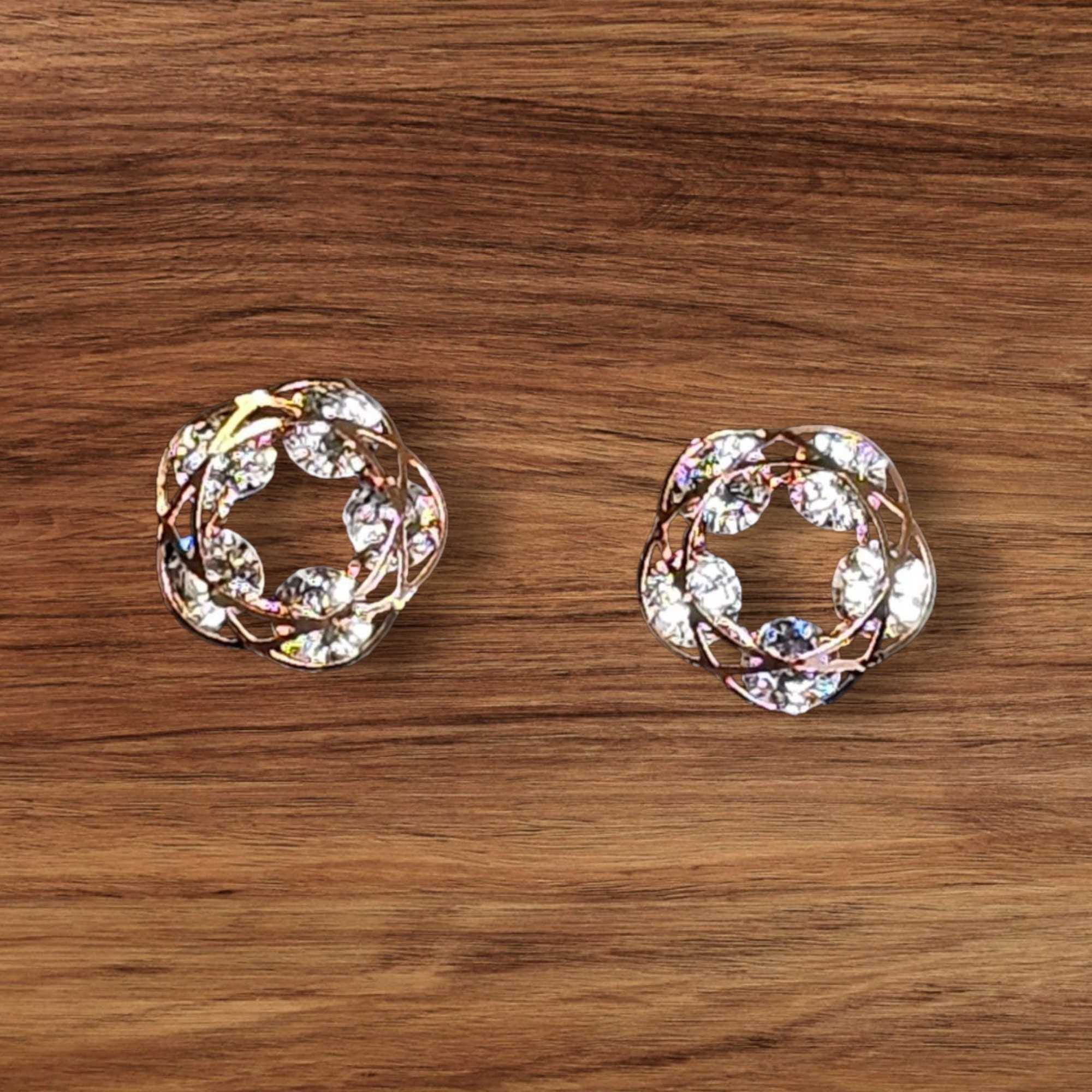 Color: ROSEGOLD - Five Star Stud Earrings A Good Luck Charm In Gold Silver And Rose Gold