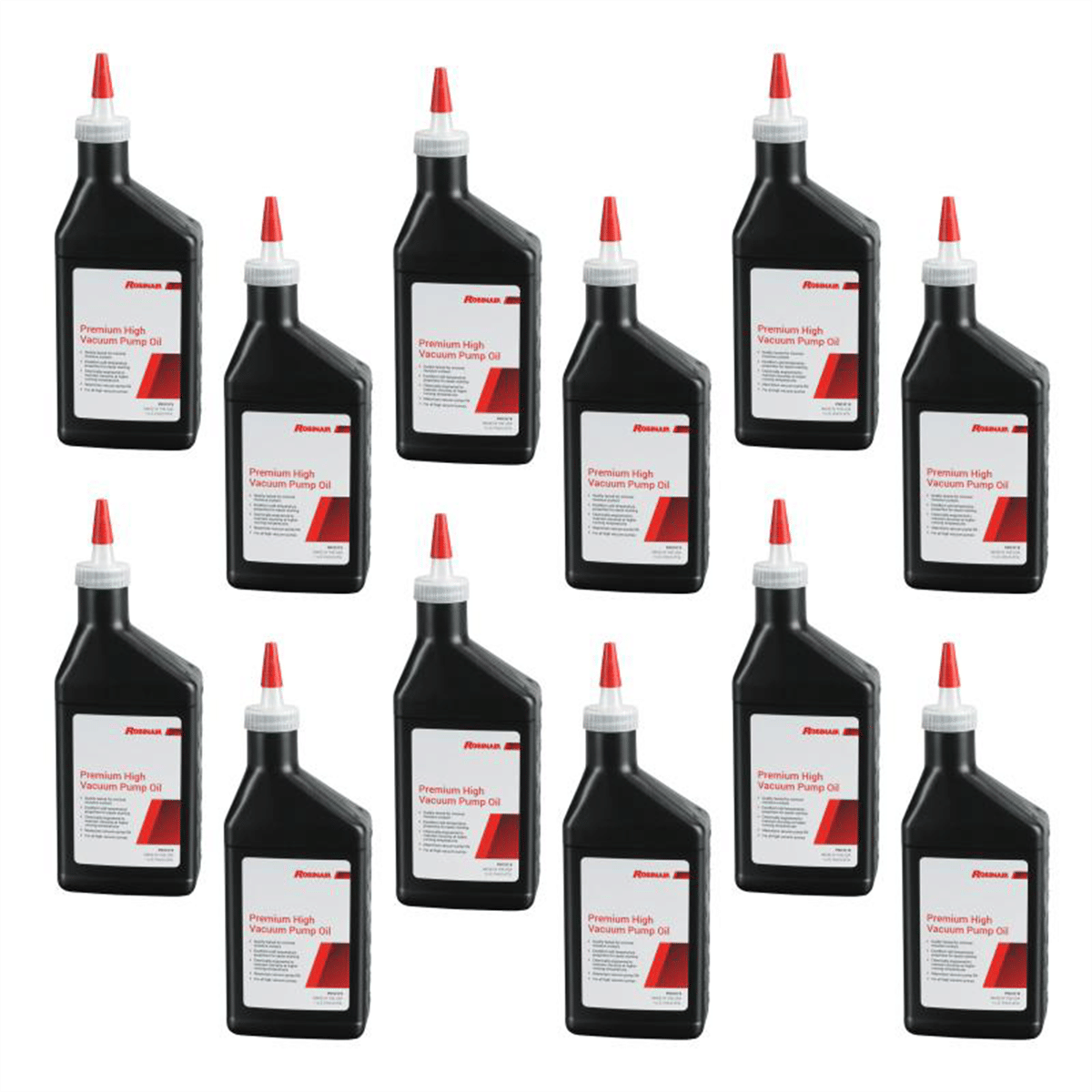 Robinair  Premium High Vacuum Pump Oil, Pint bottle (Case of 12 bottles)