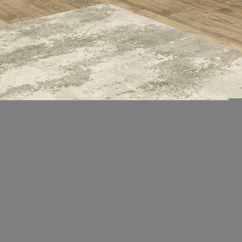 2' X 3' Beige And Grey Abstract Power Loom Stain Resistant Area Rug