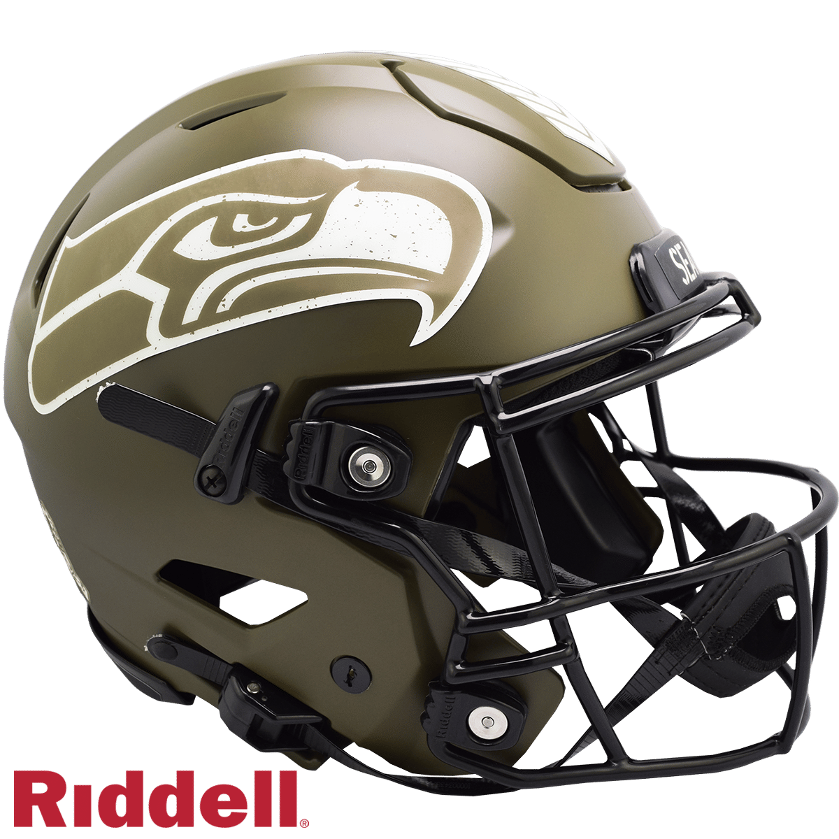 Seattle Seahawks Helmet Riddell Authentic Full Size SpeedFlex Style Salute To Service 2022