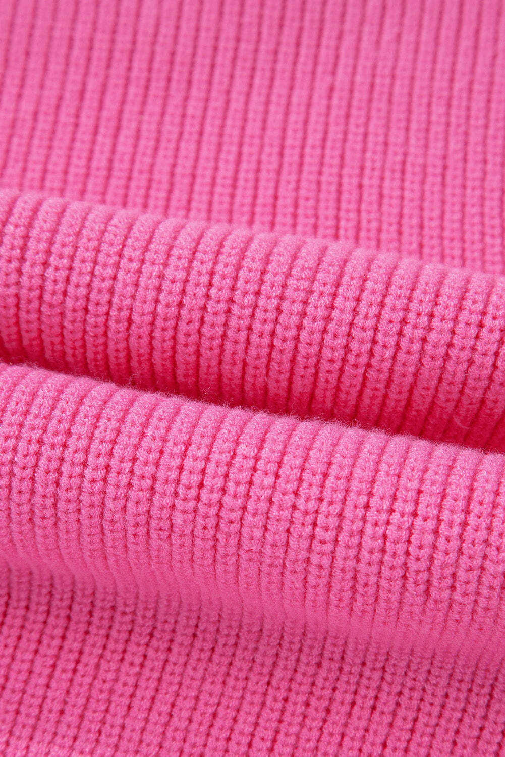 Bright Pink Western Horse Embroidered Round Neck Sweater Tee