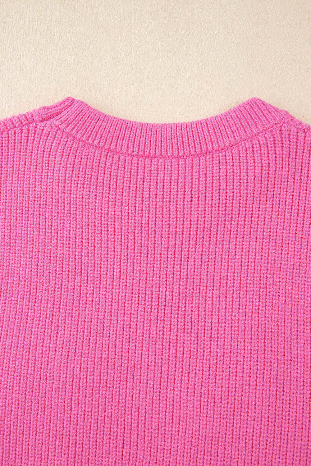 Bright Pink Western Horse Embroidered Round Neck Sweater Tee