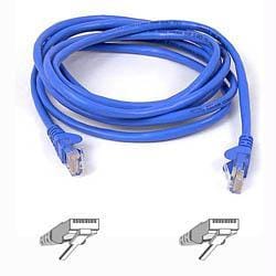 30ft cat5e snagless patch cable, utp, blue pvc jacket, 24awg, t568b, 50 micron,