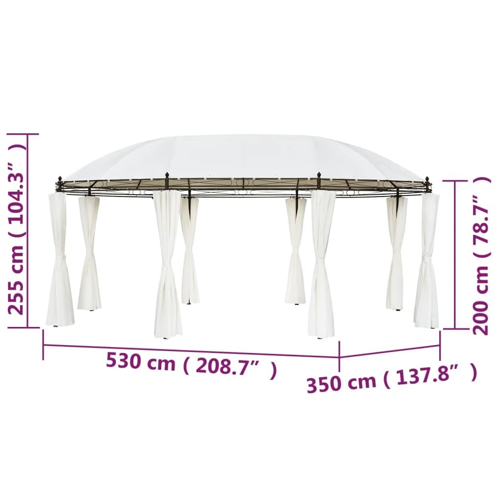 Gazebo Cream White 208.7"x137.8"x104.3"