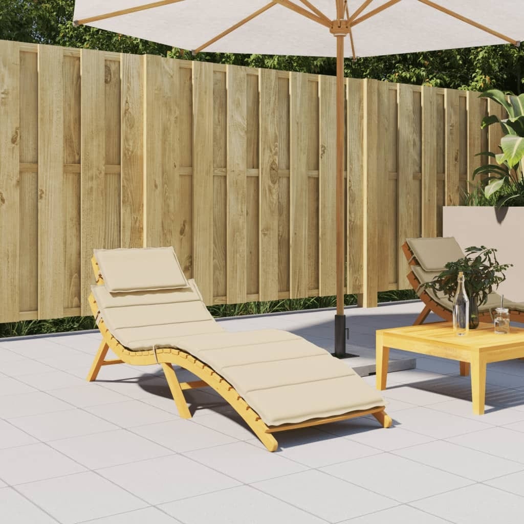 Sun Lounger Cushion Beige 73.2"x22.8"x1.6" Oxford Fabric