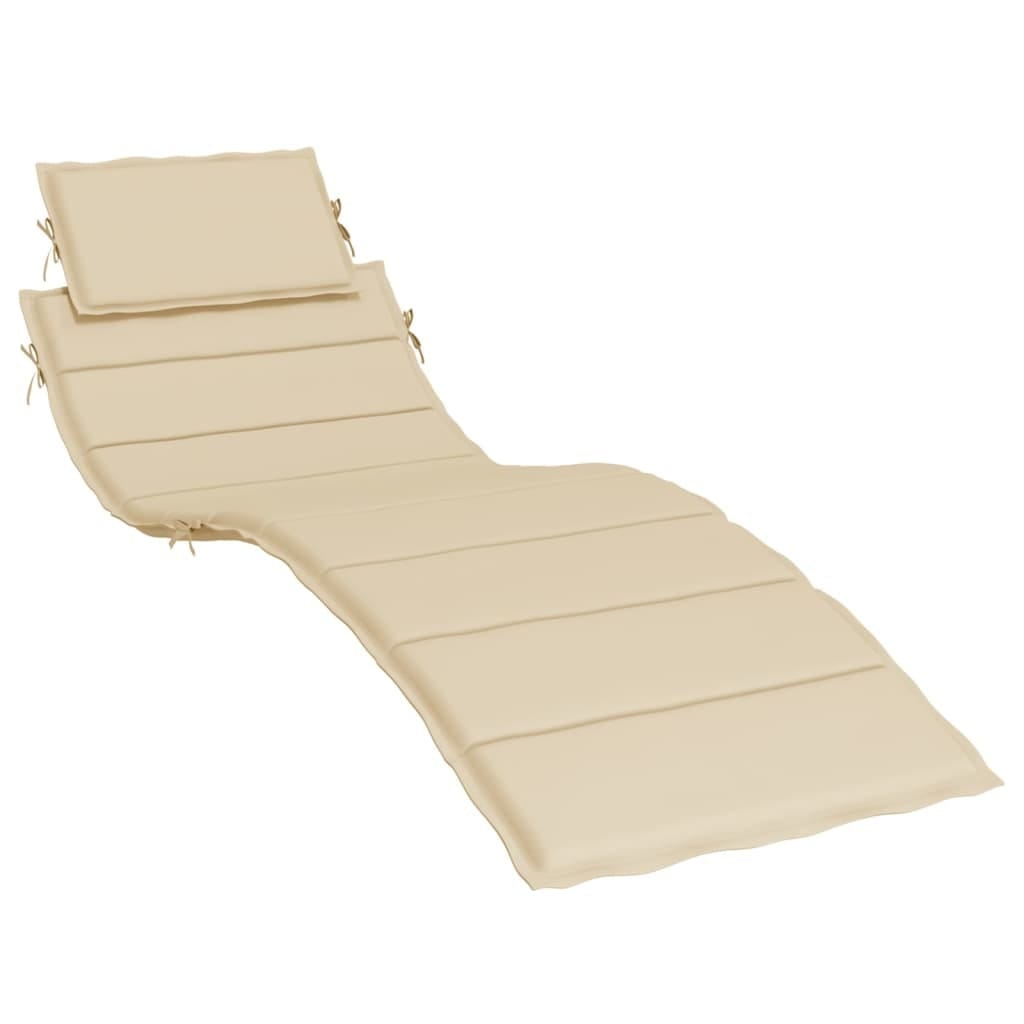 Sun Lounger Cushion Beige 73.2"x22.8"x1.6" Oxford Fabric