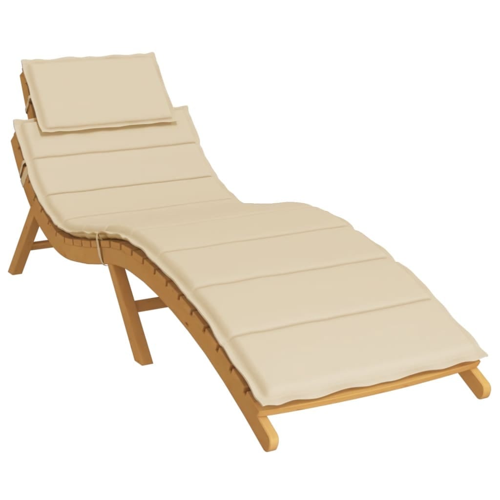 Sun Lounger Cushion Beige 73.2"x22.8"x1.6" Oxford Fabric