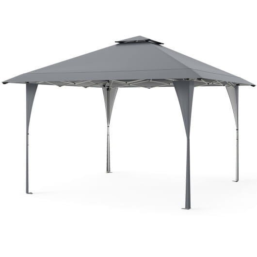 13 X 13 FT Pop up Gazebo with Portable Carrying Bag 8 Stakes and 4 Wind Ropes-Pink
