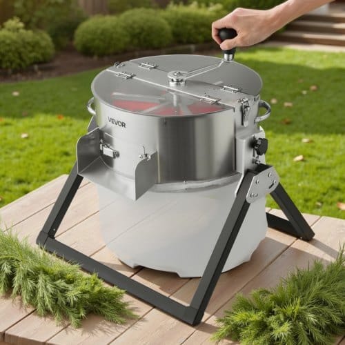 Electric Bud Leaf Trimmer, 2-in-1 Manual & Electric, 16 in Bud Trimmer with Sharp Stainless Steel Blades, Bracket Type Wet Dry Hydroponic Cutting Machine with Dry Grate, for Plant Buds Flowers