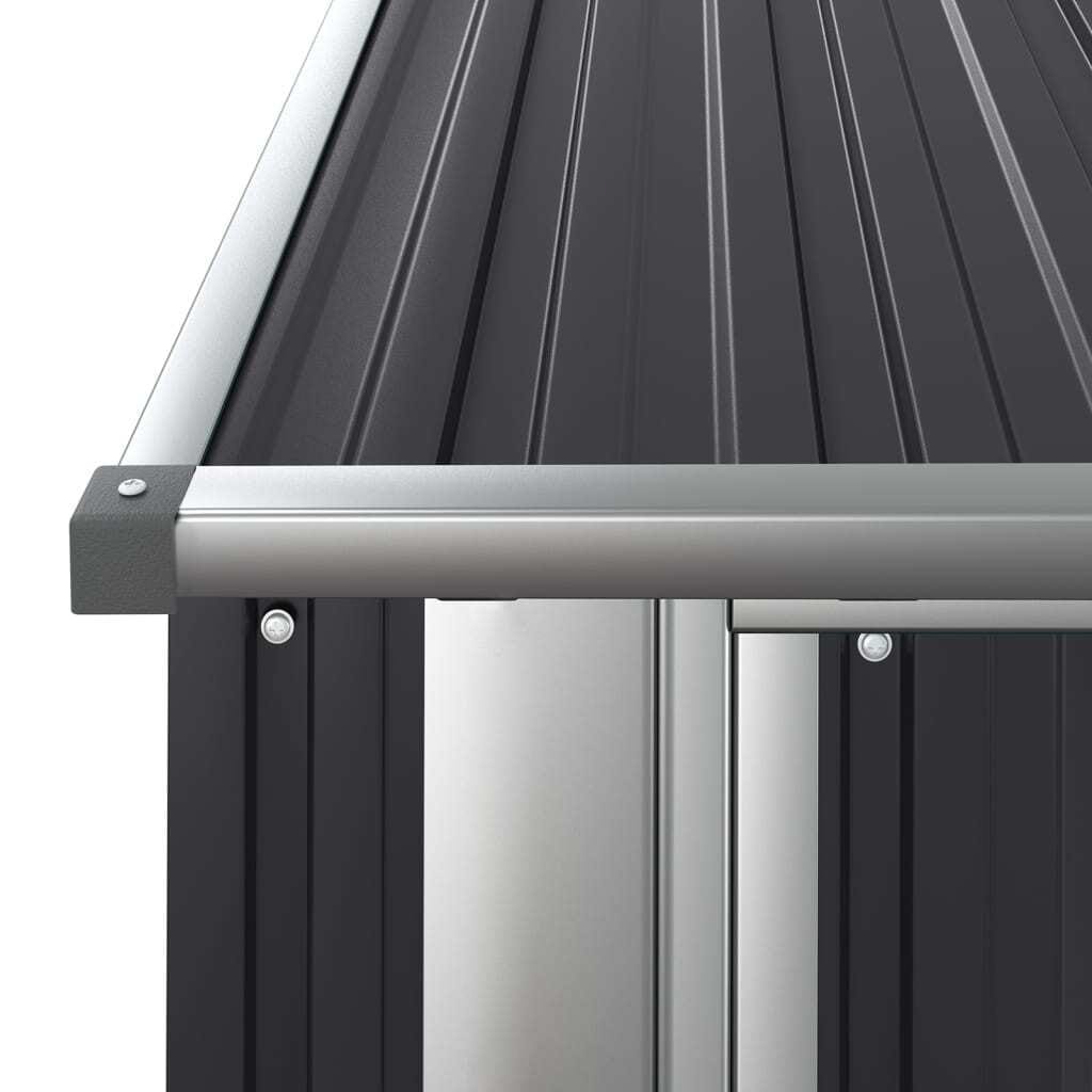 Garden Shed Anthracite 71.1"x38.2"x82.5" Galvanized Steel