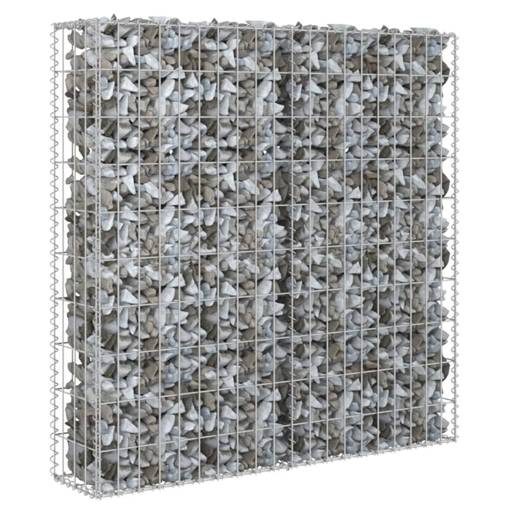 Gabion Wall with Covers Galvanized Steel 31.5"x7.87"x39.4"