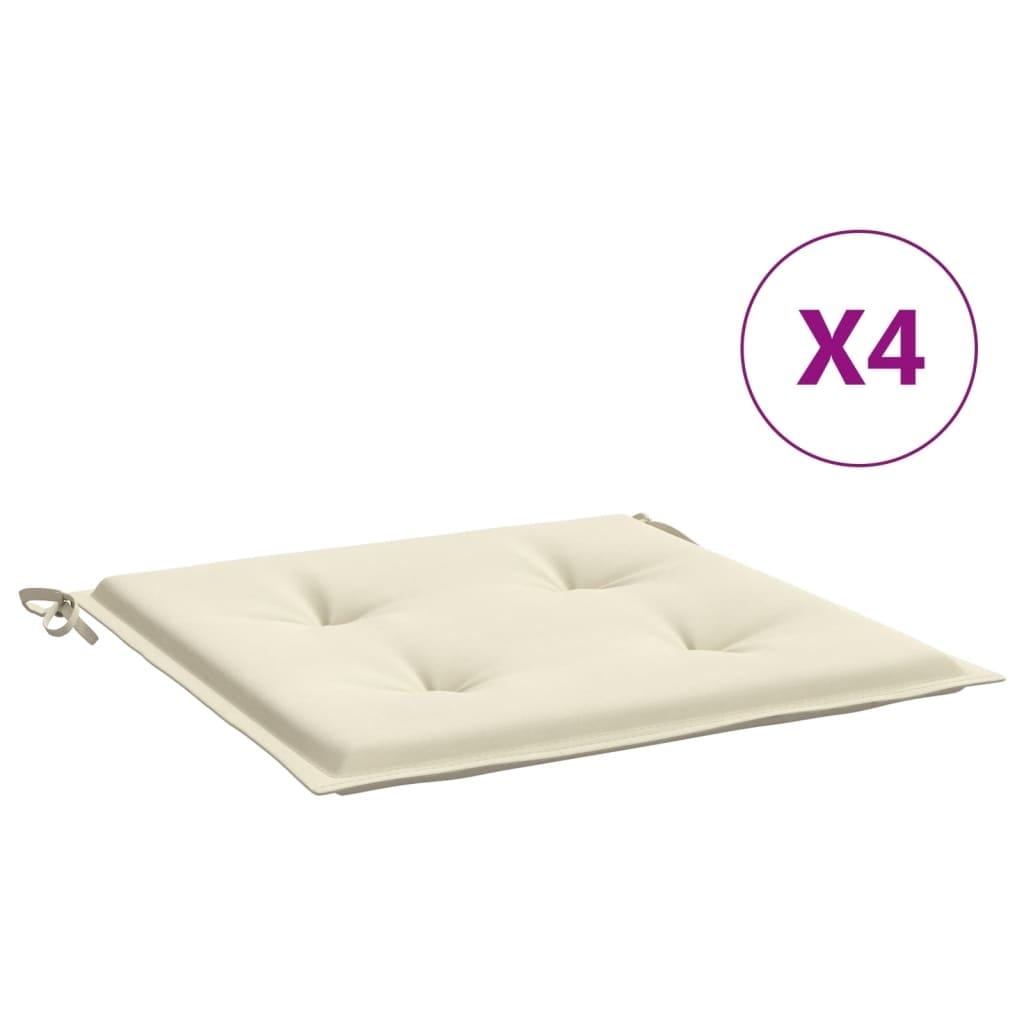 Garden Chair Cushions 4 pcs Cream 19.7"x19.7"x1.6" Oxford Fabric