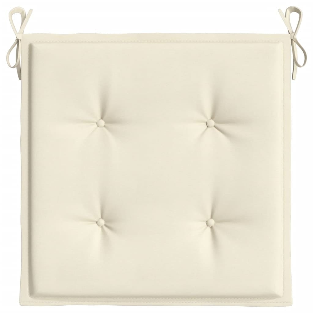 Garden Chair Cushions 4 pcs Cream 19.7"x19.7"x1.6" Oxford Fabric