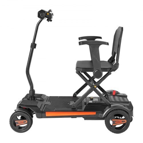 4-Wheel Electric Mobility Scooter for Adults & Seniors, Integrated Foldable Mobility Scooter with 9.3 Miles Long Range, All Terrain Travel Wheelchair with 9?° Climbing Capacity & 265LBS Loading