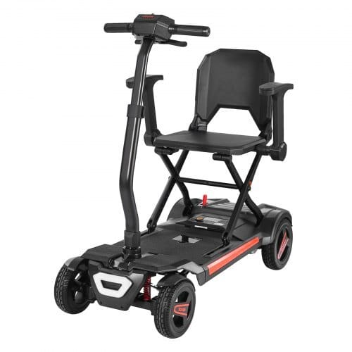 4-Wheel Electric Mobility Scooter for Adults & Seniors, Integrated Foldable Mobility Scooter with 9.3 Miles Long Range, All Terrain Travel Wheelchair with 9?° Climbing Capacity & 265LBS Loading
