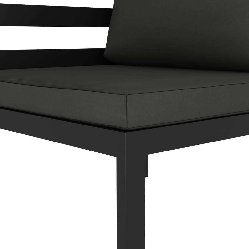 6 Piece Patio Lounge Set with Cushions Aluminum Anthracite