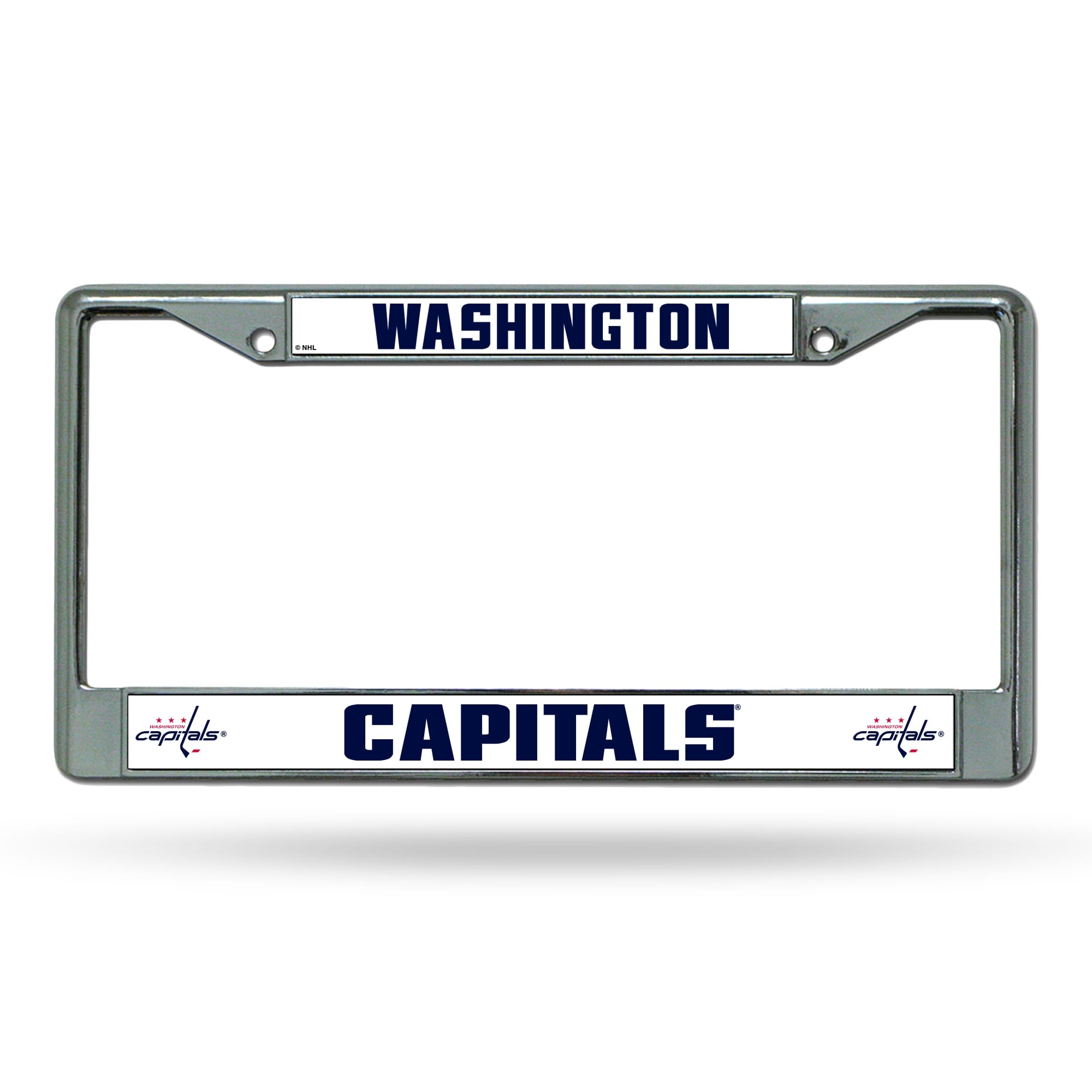 Washington Capitals License Plate Frame Chrome Printed Insert Special Order