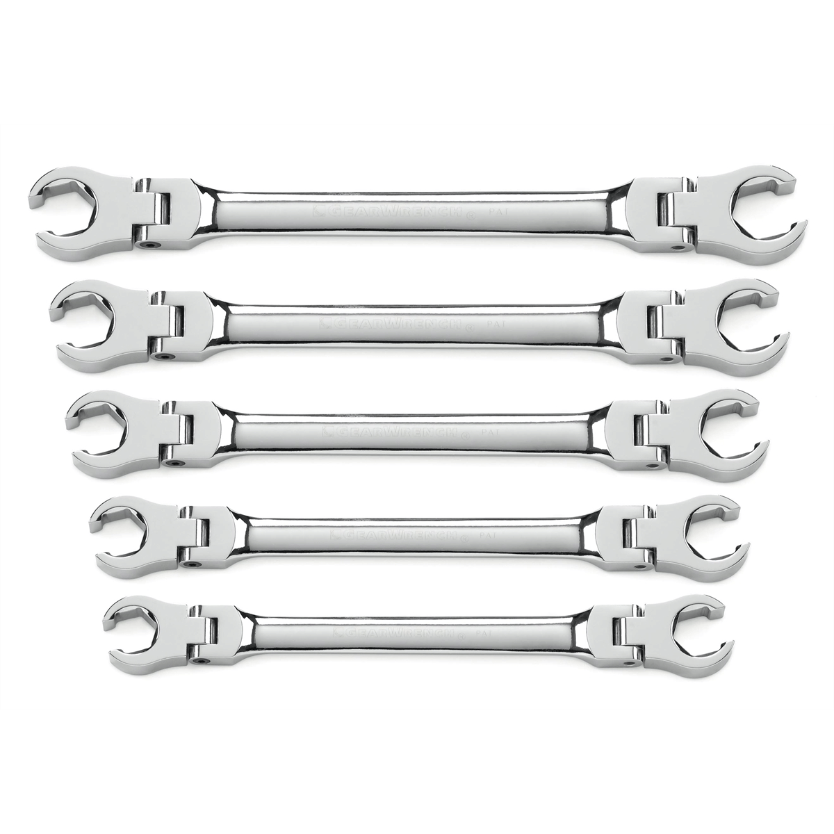 GearWrench 5 Piece Flex Head Flare Nut SAE Wrench Set