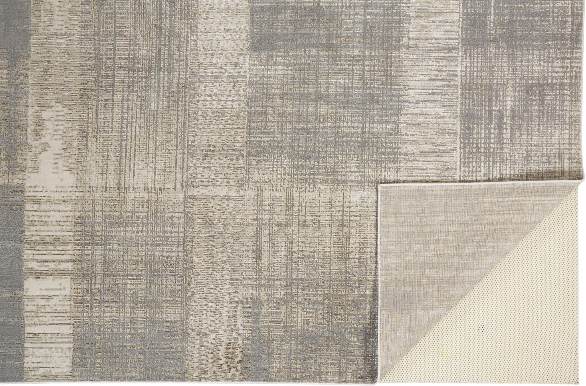 12' X 15' Gray And Ivory Abstract Area Rug
