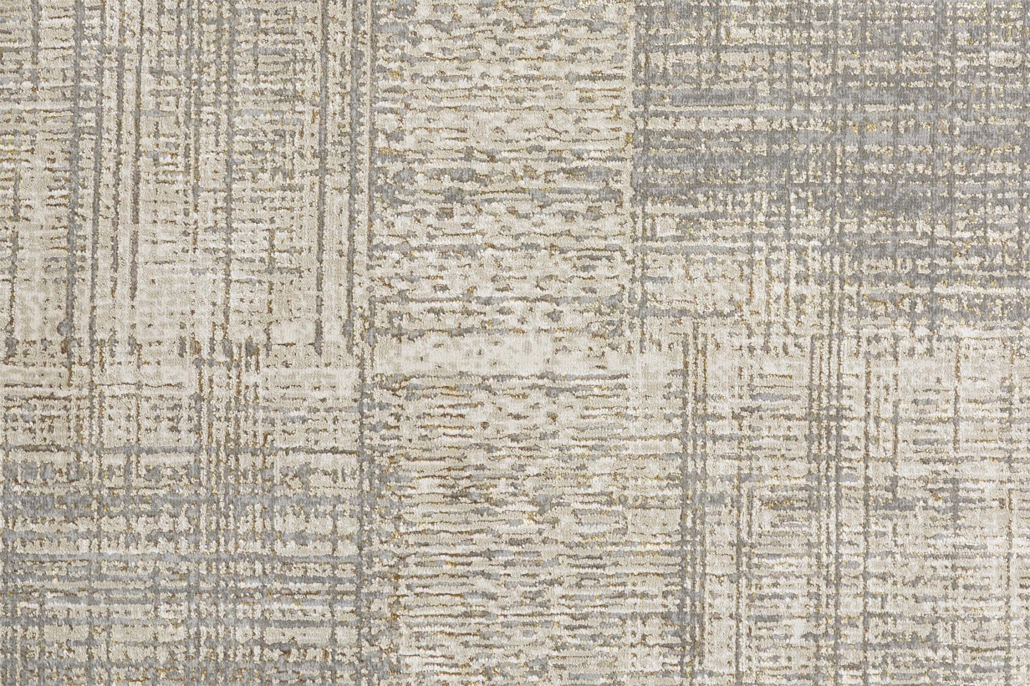 12' X 15' Gray And Ivory Abstract Area Rug