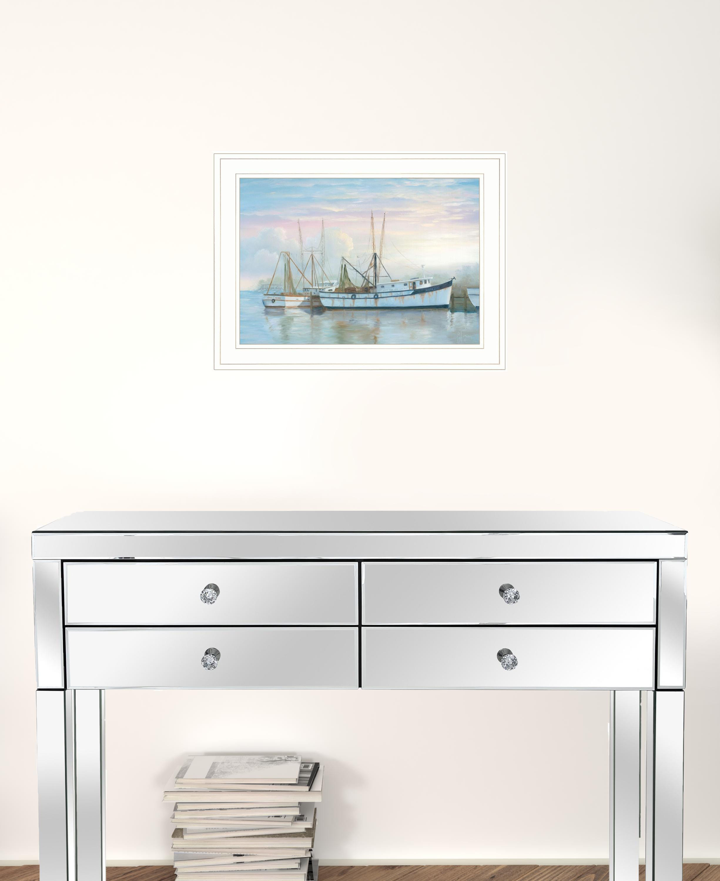 North Star at Rest 1 White Framed Print Wall Art