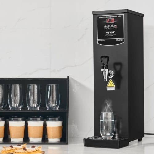 Commercial Water Boiler, Electric Hot Water Dispenser with 316 Stainless Steel Heating Tube, 1500W Step-by-step Fast Heating 50L per Hour Hot Water Boiler, for Coffee Tea Restaurant Office