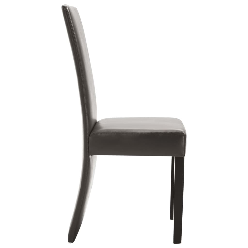 Dining Chairs 4 pcs Gray Faux Leather