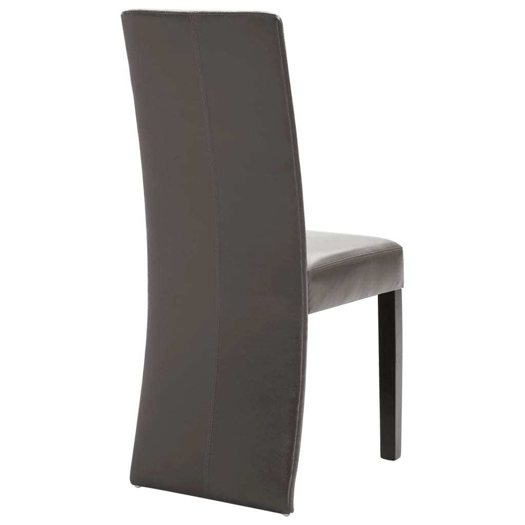 Dining Chairs 4 pcs Gray Faux Leather