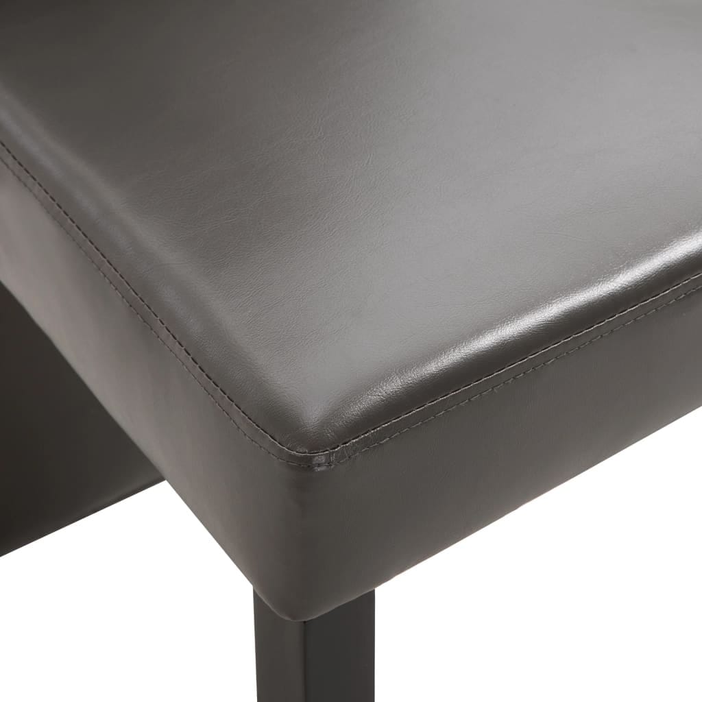 Dining Chairs 4 pcs Gray Faux Leather