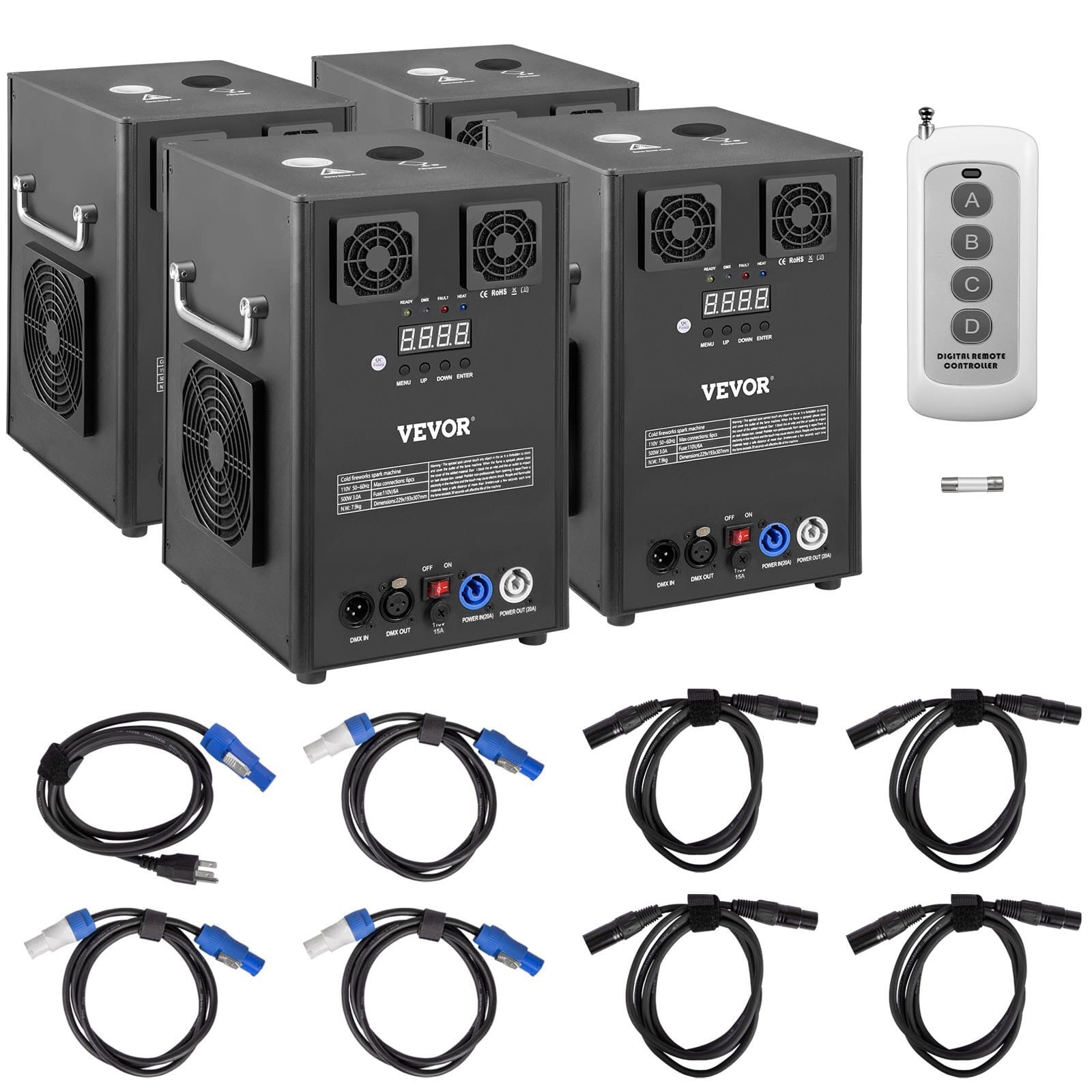 400W 2pcs Large Stage Equipment Special Effect Machine, Smart DMX Control Stage Equipment Showing Machine, Stage Lighting Effect Machine with Wireless Remote Control for Musical Show, Wedding