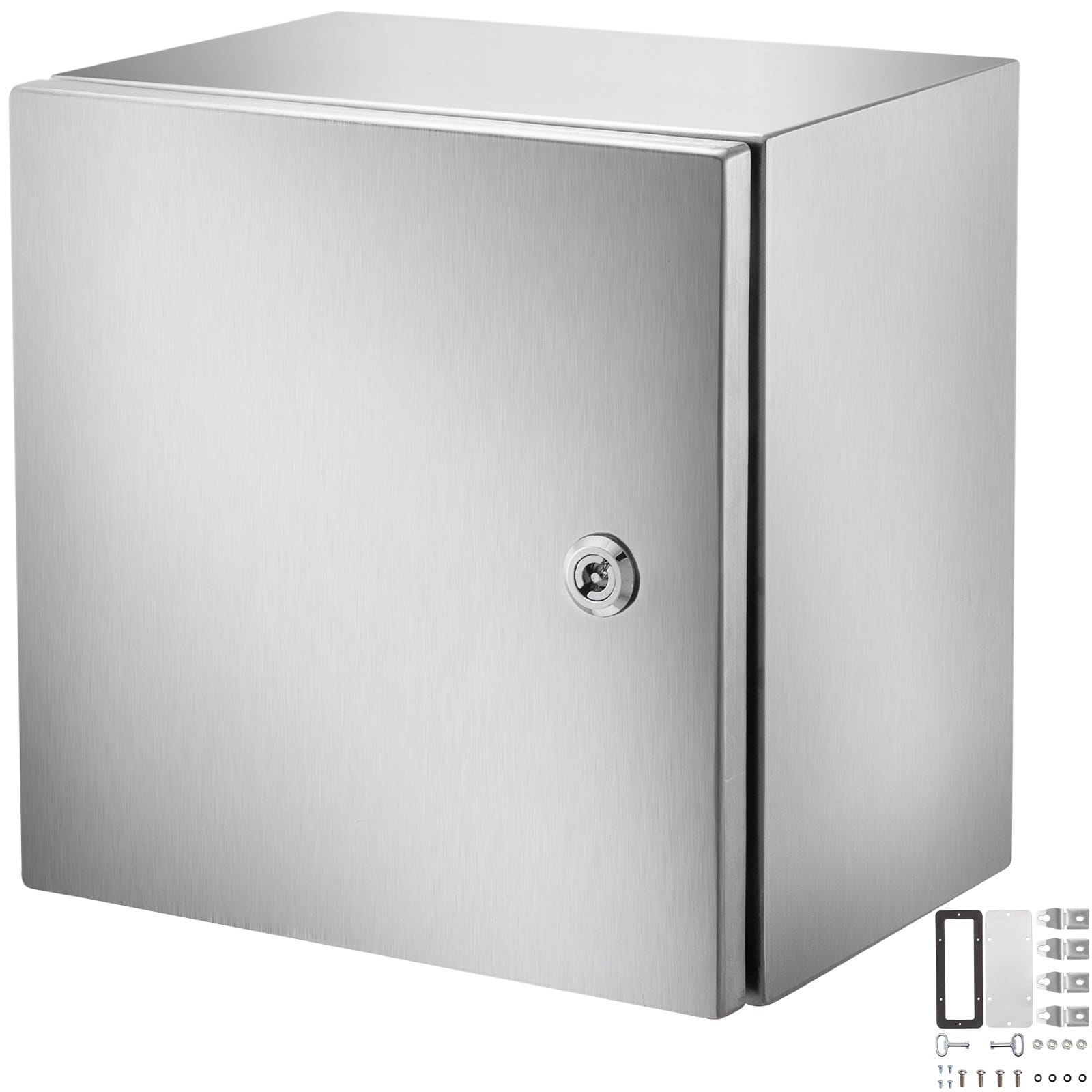 NEMA Stainless Steel Enclosure, 12 x 12 x 8\'\' NEMA 4X Steel Electrical Box, IP66 Waterproof & Dustproof, Outdoor/Indoor Electrical Junction Box, with Mounting Plate