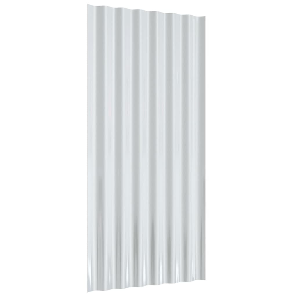 Roof Panels 12 pcs Galvanized Steel Green 31.5"x14.2"