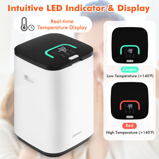 23L Large Hot Towel Heater with Rapid Heating and Adjustable Timer-White - Color: White