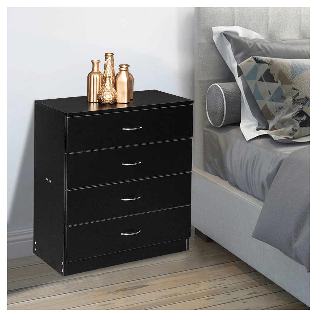 FCH Modern Simple 4-Drawer Dresser Black