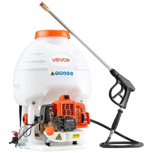 Gas Powered Backpack Sprayer, 26.5CC 0.9HP Engine, Garden Sprayer with 5 Gallon Tank, Large Area Coverage, Lawn Spraying Machine with 24 in Wand & Nozzles for Efficient Gardening & Farming