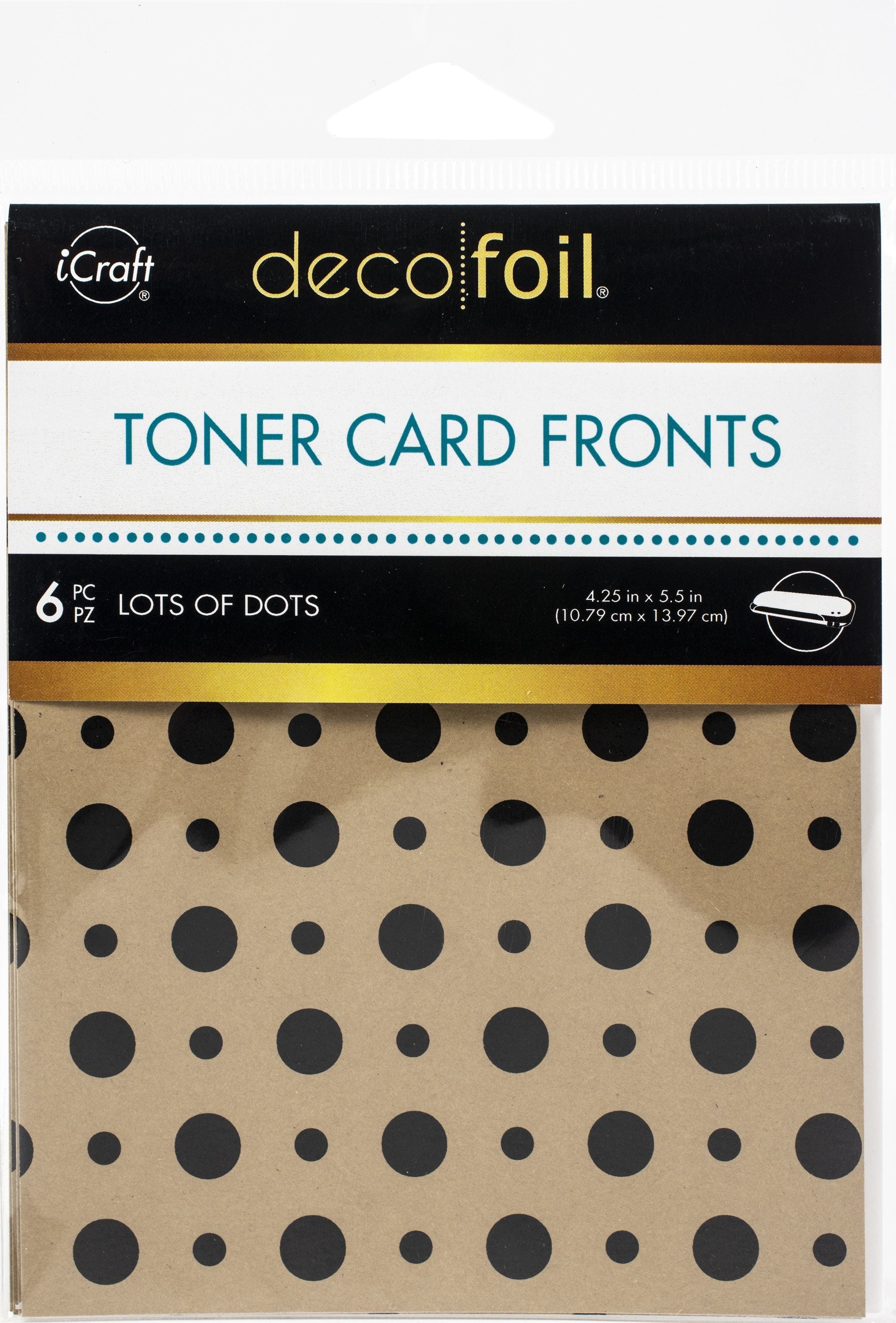 Deco Foil Kraft Toner Sheets 4.25 inch X5.5 inch 6 Per Pkg Lots Of Dots