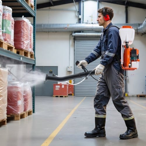 Backpack Fogger Sprayer, 63CC 3HP Engine, Gas Powered Fogger Sprayer with 4 Gallon Tank, Powder and Liquid Mister Duster System for Effective Fleas Ticks Critters Control, Gardening & Farming