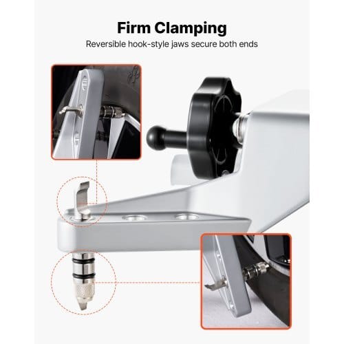 Wheel Clamp & Magnetic Adapter, 1 PCS Aluminum Alloy Wheel Alignment Tool for Precise Camber Gauge, Fits 11-25 Inch Rims, Universal Magnetic Gauge Tire Repair Tool for Car Truck SUV Motorcycle